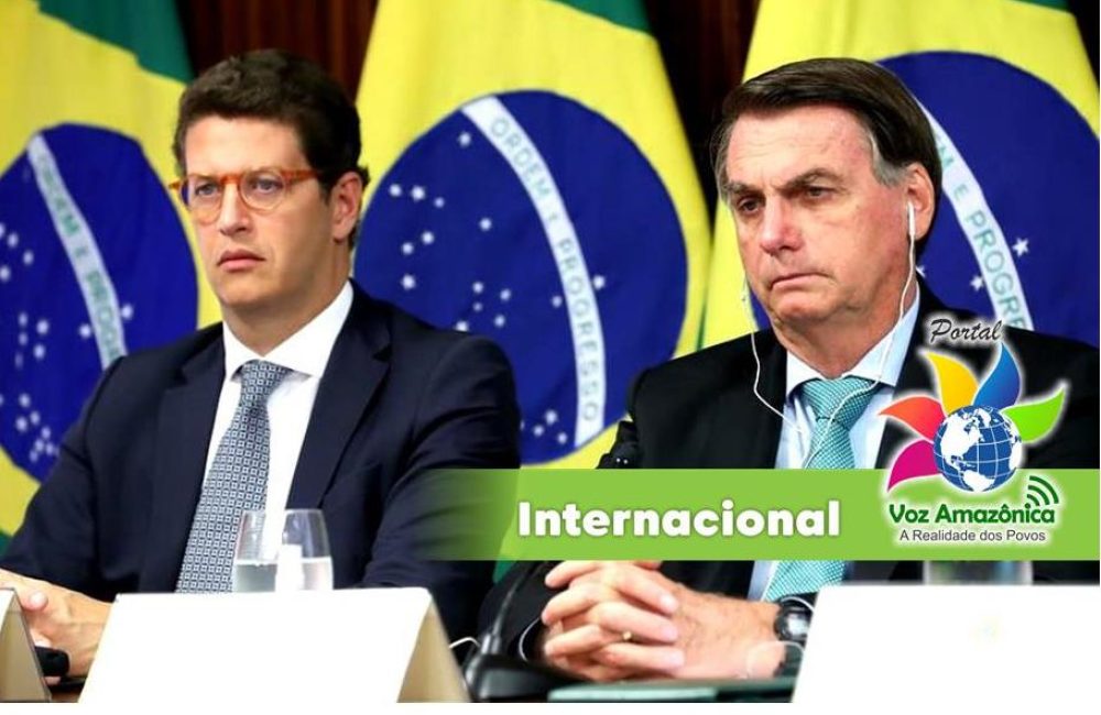 O presidente Jair Bolsonaro participa da Cúpula do Clima ao lado do ministro do meio ambiente, Ricardo Salles, nesta quinta-feira. | Foto: Europa Press/Divulgação/PVA